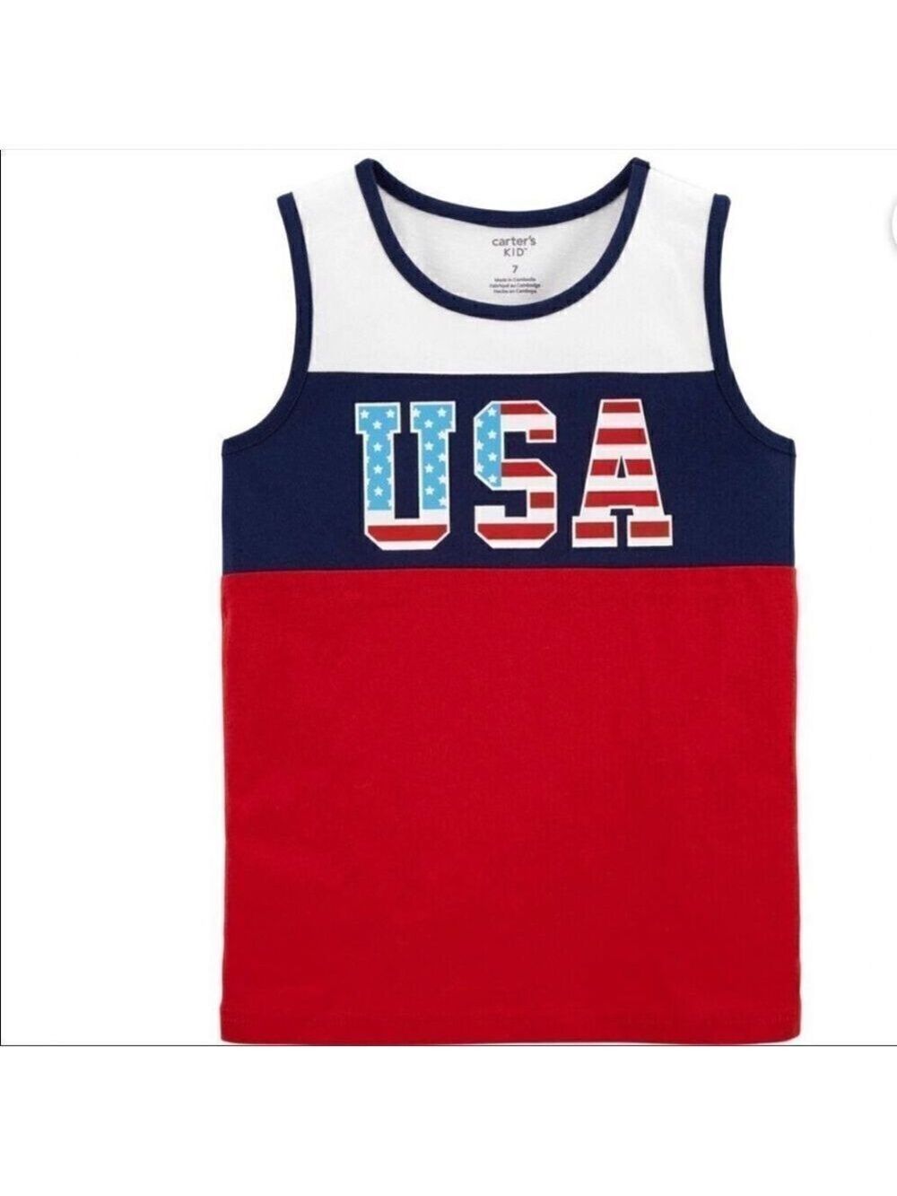 Carter’s USA Jersey Tank Top Boys Size 4